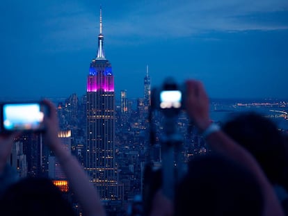 Manhattan, en Nueva York, con el Empire State en el centro de la imagen.