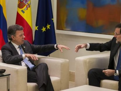 Santos and Rajoy in Madrid on November 3.
