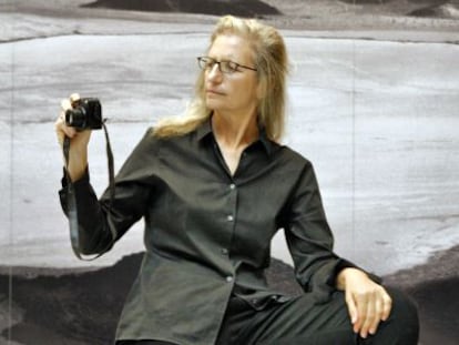 Annie Leibovitz, en su visita a PhotoEspa&ntilde;a en 2009.