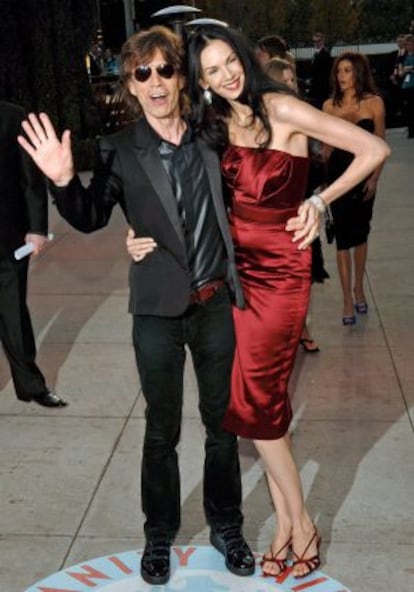 Mick Jagger e L'Wren Scott.