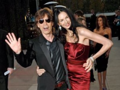 Mick Jagger e L'Wren Scott.