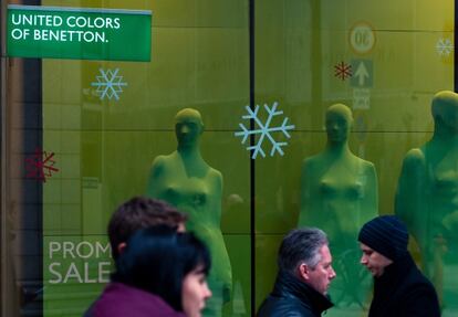 Un escaparate de una tiende de Benetton en Budapest.