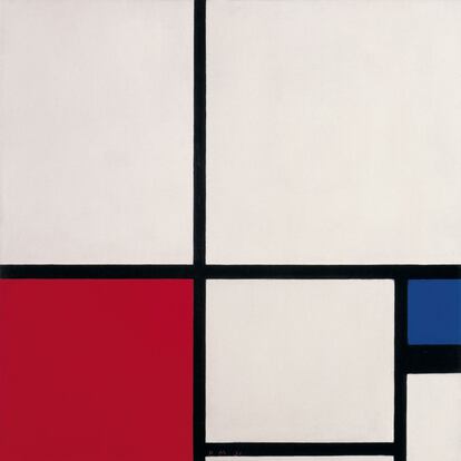 Piet Mondrian, 'Composição de cores', (1931), óleo sobre tela.