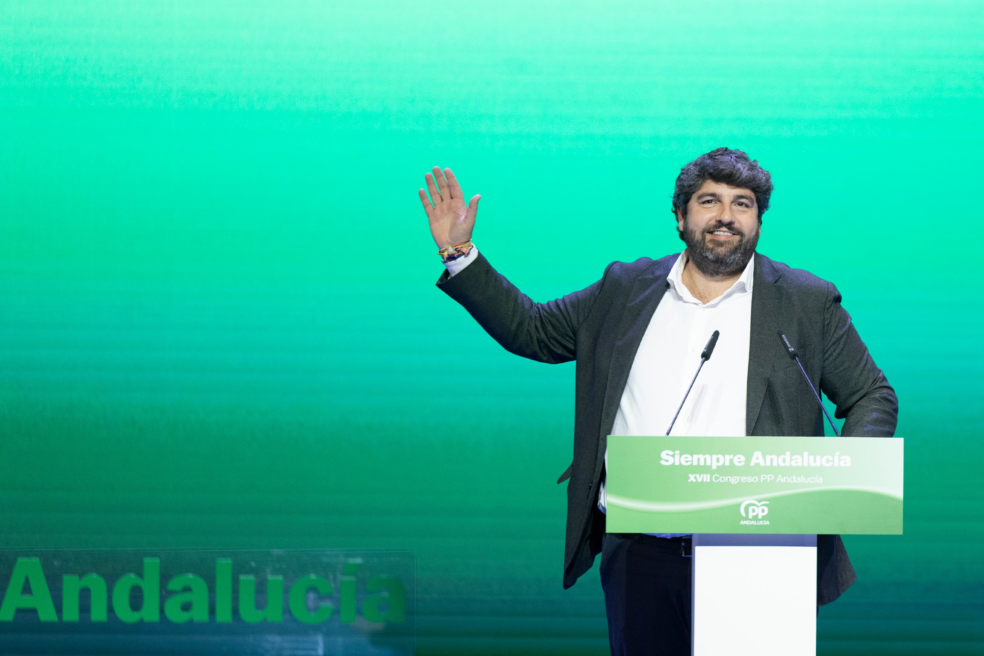 Fernando López Miras, durante su intervención este sábado en Sevilla.