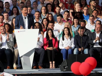 El ex primer ministro italianoMatteo Renzi, en un mítin de las elecciones de Malta del próximo sábado, 3 de junio.