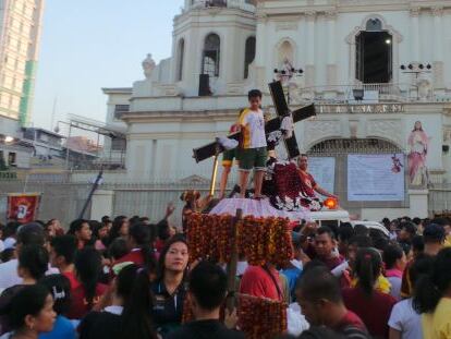 Procesi&oacute;n de Semana Santa en Manila, Filipinas.