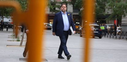 Arribada d'Oriol Junqueras a l'Audiència Nacional.