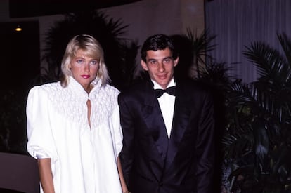 Ayrton Senna y Xuxa ,en Mónaco en 1989.