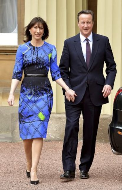 Samantha y David Cameron, en su visita al palacio de Buckingham el pasado mes de mayo.