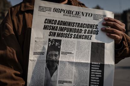 La publicación en homenaje a Moisés Sánchez, a ocho años de su asesinato, creada por su hijo Jorge.