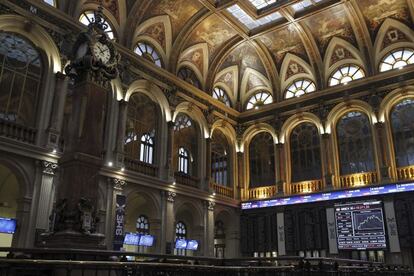 Vista del Palacio de la Bolsa de Madrid