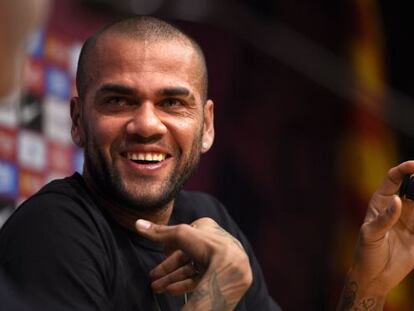 Alves, aquest dimecres en la roda de premsa.