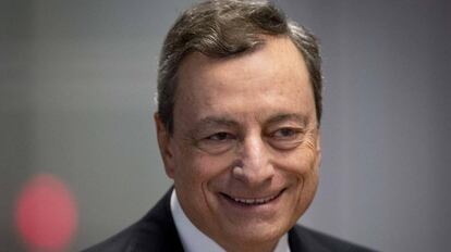 El presidente del Banco Central Europeo, Mario Draghi, este jueves en Alemania.