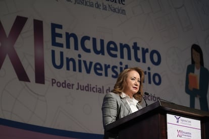 Imagen de archivo de Yasmín Esquivel durante un Encuentro Universitario en Ciudad de México.