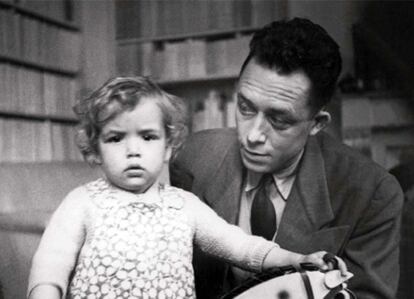 Camus y su hija Catherine.