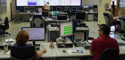 Centro de Control del Departamento de Informática de la Agencia Tributaria.