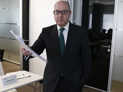 José María Roldan, presidente de la AEB, durante la presentación de resultados de 2017.