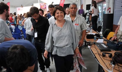 Martine Aubry, en la Universidad de Verano de los socialistas en La Rochelle.