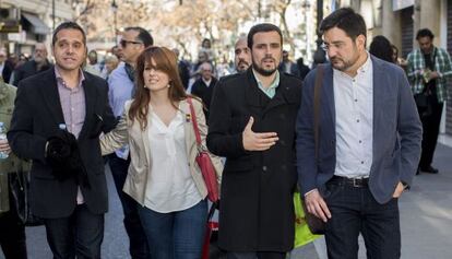 Desde la izquierda. Sanchis, López Barceló, Garzón y Blanco en Valencia.