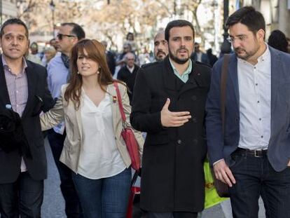 Desde la izquierda. Sanchis, L&oacute;pez Barcel&oacute;, Garz&oacute;n y Blanco en Valencia.