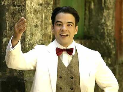 El actor José Mauro Brandt, caracterizado como Federico Gracía Lorca.