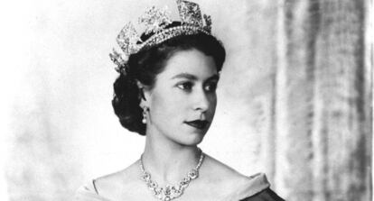 La reina Isabel II el d&iacute;a de su coronaci&oacute;n, el 6 de febrero de 1952. 