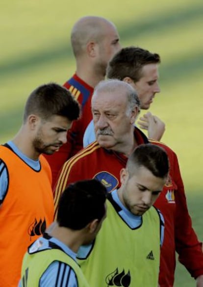 Spain train ahead of last week's friendly victory.