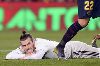 Gareth Bale, tras un disparo fallido.