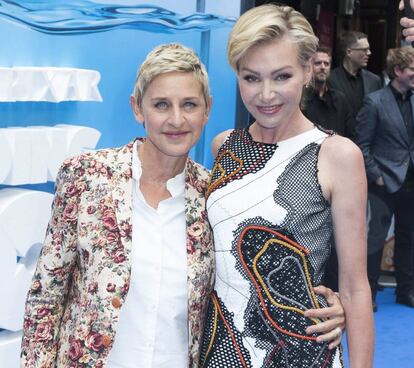 Ellen DeGeneres y Portia de Rossi, en 2016.