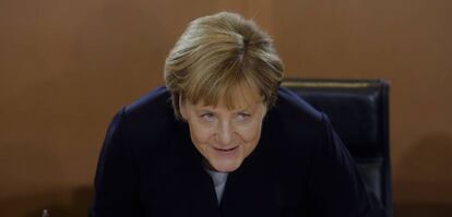 La canciller Angela Merkel, en el Consejo de Ministros celebrado el 12 de octubre en Berl&iacute;n. 