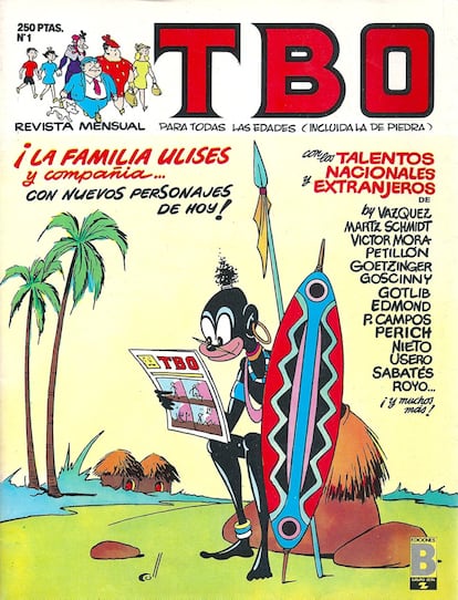 Portada del nº 1 del TBO de Ediciones B (febrero de 1988), con ilustración de Coll.