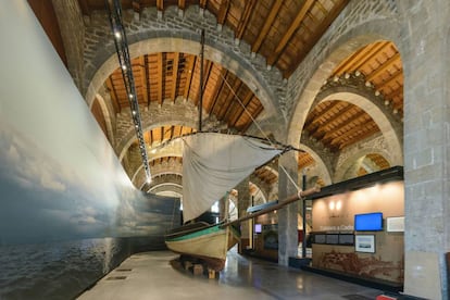 Una imatge de l'exposició 'Catalunya mar enllà', al Museu Marítim.