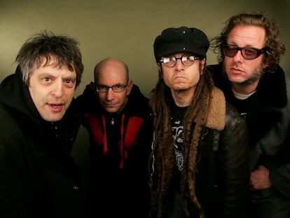 Greg Hetson, Zander Schloss, Keith Morris y Kevin Fitzgerald, la formación de Circle Jerks en el año 2006, posan durante el Festival de Sundance.