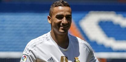 El futbolista brasileño Danilo, en su presentación como jugador del Real Madrid