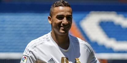 El futbolista brasile&ntilde;o Danilo, en su presentaci&oacute;n como jugador del Real Madrid