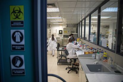 Interior del Centro de Vigilancia Sanitaria Veterinaria (VISAVET), en la Facultad de veterinaria de la Universidad Complutense.
