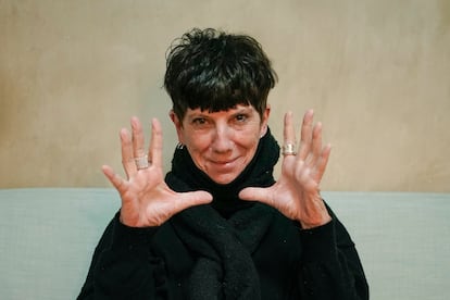 La artista Ana Gallardo posa en una residencia artística en Madrid, el 7 de marzo.
