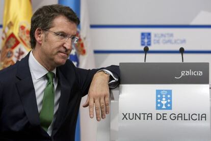Feijóo tras la rueda de prensa