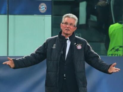 Heynckes, durante un partido con el Bayern.