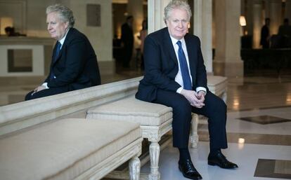 Jean Charest, aquest dijous en un hotel de Barcelona.