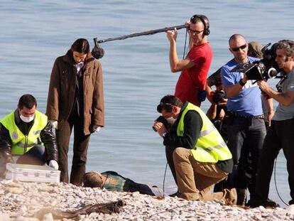 Rodaje de la película <i>Retorno a Hansala</i> en las playas de Cádiz.