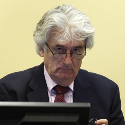 Radovan Karadzic, ayer ante el tribunal.