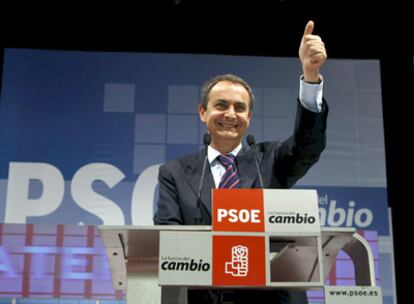 El presidente del Gobierno, José Luis Rodríguez Zapatero, en el acto de esta tarde en la Casa de Campo de Madrid.