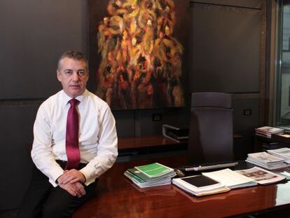 Iñigo Urkullu, en su despacho en la sede del PNV en Bilbao.