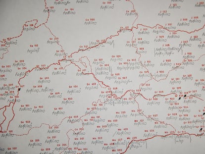 Mapa del 'Atlas Lingüístico y Etnográfico' de Andalucía.