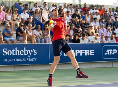 Andy Murray, durante un partido de la Rafa Nadal Academy en Manacor.