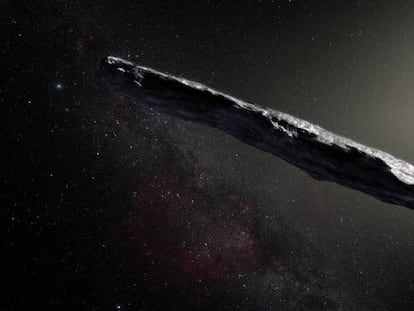 A nitidez desta recriação tem pouco a ver com como realmente se viu Oumuamua.