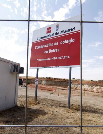 Obras del nuevo colegio de Batres.