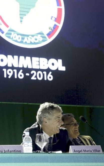 Villar, en el último congreso de la Conmebol.