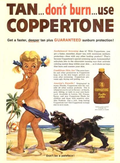 La «Coppertone girl» se convirtió en archifamosa en los años 50.